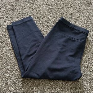 Liverpool women’s 16 navy dot pull on tapered ankle cropped pants stretch casual